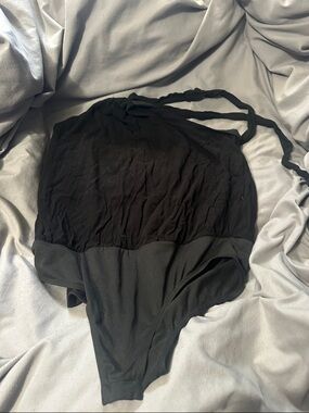 Black Women's Bodysuit Halter Top - Unbranded